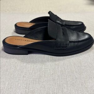 Lucky Brand Black Leather Women’s Slip-On Loafers Size 6.5 Like New!